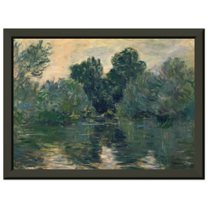 claude monet  The Arm of the Seine Premium Metal Framed Art Print / Poster