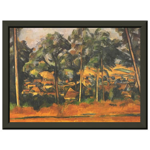 Paul Cezanne  Village in the Provence Premium Metal Framed Art Print / Poster