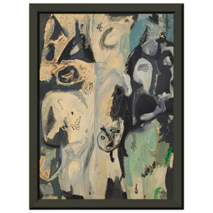 Helen Frankenthaler  Untitled 1950 Premium Metal Framed Art Print / Poster
