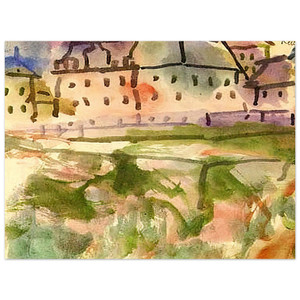 Paul Klee  HOUSES NEAR THE GRAVEL PIT 1913 Aluminum Print