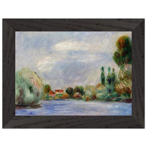 PierreAuguste Renoir House on the River Premium Wood Framed Art Print Poster