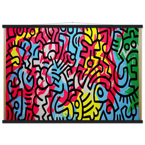 Keith Haring  UNTITLED 1987 N1 Museum-Quality Matte Paper Poster with Hanger