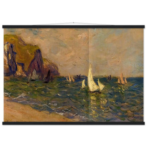 Claude Monet Sailboats at Sea Pourville Matte Paper Poster with Hanger