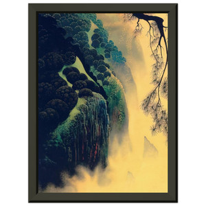 Eyvind Earle  Jeweled Coast Premium Metal Framed Art Print / Poster