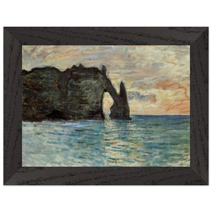 Claude Monet Manneport Cliff Etretat Premium Wood Framed Art Print