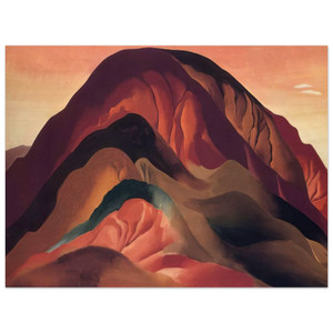 Georgia OKeeffe  Rust Red Hills Wood Print