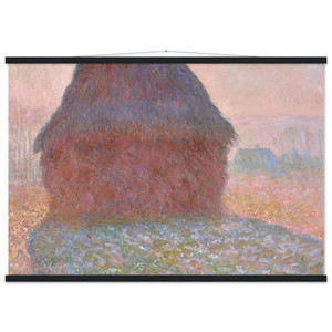 Claude Monet Grainstack in Sunshine Matte Poster with Hanger