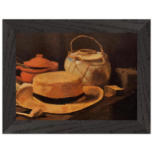 Vincent van Gogh Still Life with Yellow Hat Wooden Framed Art Print / Poster