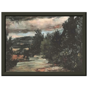 Paul Cezanne  River in the plain Premium Metal Framed Art Print / Poster