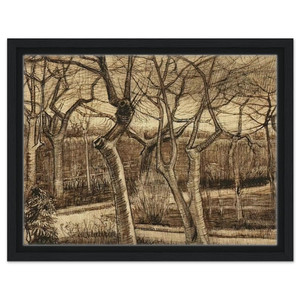 Vincent van Gogh  The Vicarage Garden Framed Canvas