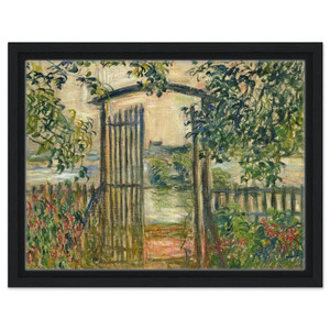 claude monet  The Garden Gate at Vetheuil Framed Canvas