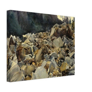 John Singer Sargent  Purtud Alpine Scene and Boulders Canvas