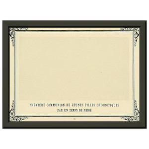 Alphonse Allais First Communion Snow Premium Metal Framed Art Print / Poster