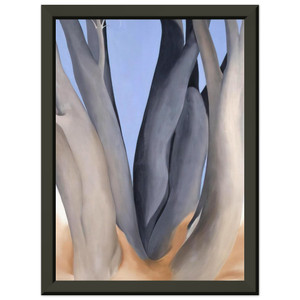 Georgia OKeeffe  Dark Tree Trunks Premium Metal Framed Art Print / Poster