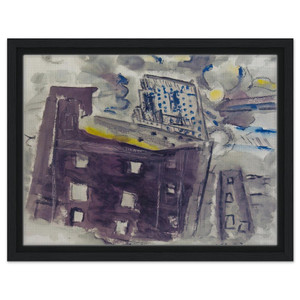 John Marin  Top of Radio City New York City  1937 Framed Canvas