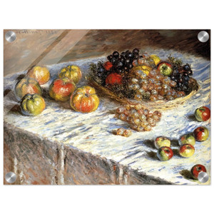 claude monet  Still Life with Apples And Grapes Acrylic Print