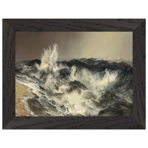 Thomas Moran  The Much Resounding Sea Premium Wooden Framed Art Print / Poster