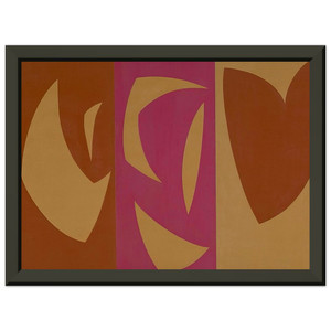 Fernand Leduc  Triptyque ocrevioletrouge Premium Metal Framed Art Print / Poster