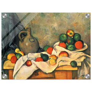Paul Cezanne  Curtain Jug and Fruit Acrylic Print