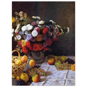 claude monet  Flowers and Fruit N1 Aluminum Print