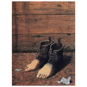 Rene Magritte  THE RED MODEL 1935 Wood Print