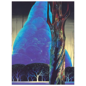 Eyvind Earle  Blue Nocturne Aluminum Print