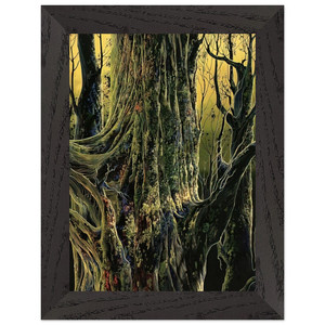 Eyvind Earle  Ancient Tree Premium Wooden Framed Art Print / Poster