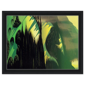 Eyvind Earle  Three Pastures by the Sea Framed Canvas