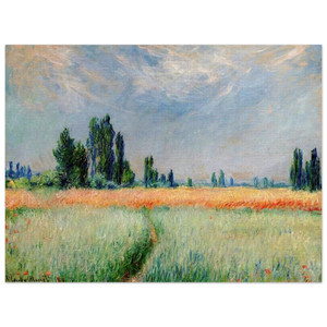 claude monet  The Wheat Field Aluminum Print