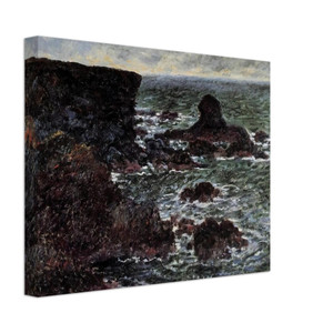 claude monet  Rocky Coast and the Lion Rock BelleIle Canvas