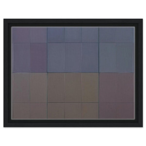 Fernand Leduc  Microchromie gris puissance 6 Framed Canvas