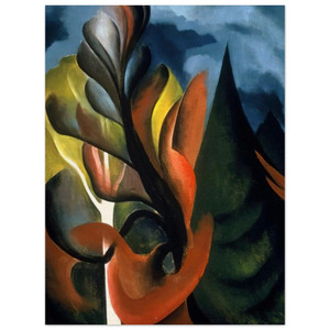 Georgia OKeeffe  Maple and Cedar Lake George Wood Print