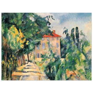 Paul Cezanne  House with Red Roof Aluminum Print