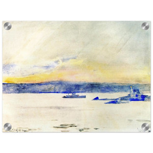 Childe Hassam Afterglow Gloucester Harbor Ten Pound Island Light Acrylic Print