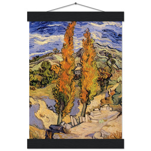 Vincent van Gogh Two Poplars on a Hill Matte Paper Poster with Hanger