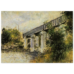 claude monet  Railway Bridge at Argenteuil Fine Art Poster / Art Print