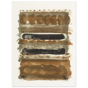 Patrick Heron  Grey and Brown Stripes  1958 Aluminum Print