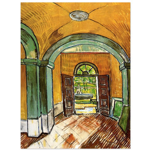Vincent van Gogh  The Entrance Hall of SaintPaul Hospital Aluminum Print