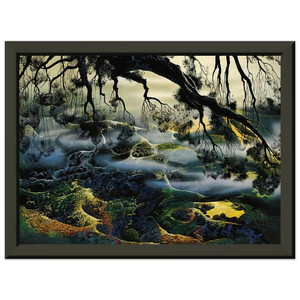 Eyvind Earle  Fog Passes By Premium Metal Framed Art Print / Poster