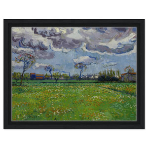 Vincent van Gogh  Landscape under a Stormy Sky Framed Canvas