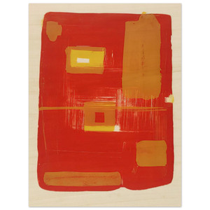 Patrick Heron  Red and Yellow Image  1958 Wood Print