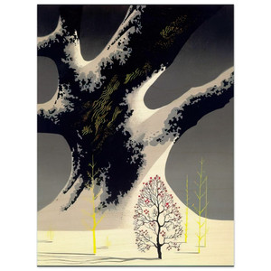 Eyvind Earle  Winter Oak Wood Print