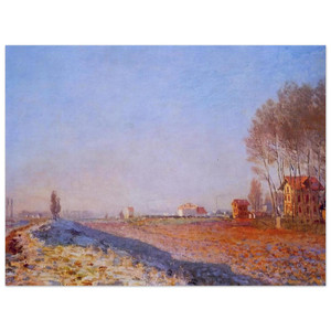 claude monet  The Plain of Colombes White Frost Aluminum Print