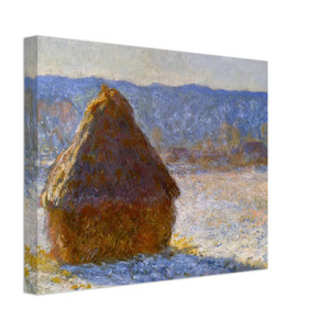 claude monet  Grainstack Snow Effect Morning Canvas