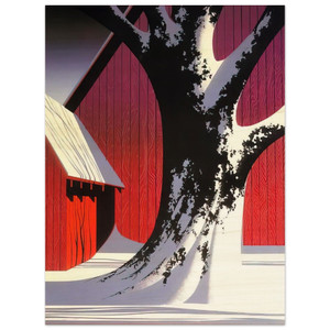 Eyvind Earle  Ruby Wood Print