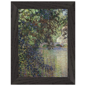 claude monet  Watermill at Limetz Premium Wooden Framed Art Print / Poster