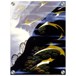 Eyvind Earle  Copy of Sea mist and Pastures Acrylic Print