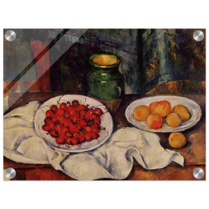 Paul Cezanne  Still Life with a Plate of Cherries Acrylic Print