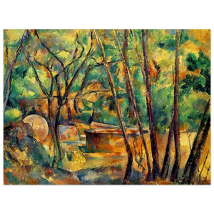 Paul Cezanne  Millstone and Cistern Under Trees Aluminum Print