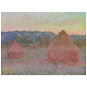 claude monet  Stacks of Wheat End of Day Autumn Aluminum Print
